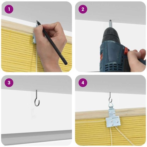 ŻALUZJE I ROLETY Z ZASŁONAMI ŻÓŁTY BAMBUS