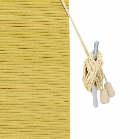 ŻALUZJE I ROLETY Z ZASŁONAMI ŻÓŁTY BAMBUS