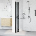 ŚCIANA PRYSZNICOWA TYPU WALK-IN CZARNY I CIEMNY TRANSPARENTNY