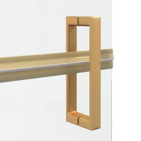 ŚCIANA PRYSZNICOWA TYPU WALK-IN INNY ZŁOTY I PRZEZROCZYSTY