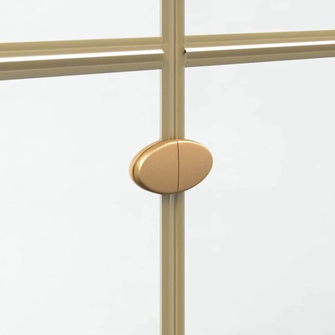 ŚCIANA PRYSZNICOWA TYPU WALK-IN INNY ZŁOTY I PRZEZROCZYSTY