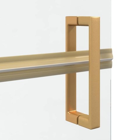 ŚCIANA PRYSZNICOWA TYPU WALK-IN INNY ZŁOTY I PRZEZROCZYSTY