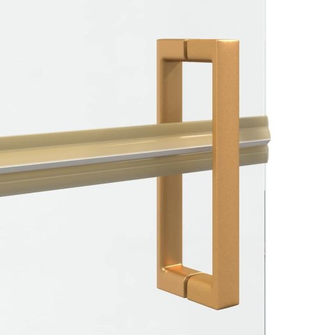 ŚCIANA PRYSZNICOWA TYPU WALK-IN INNY ZŁOTY I PRZEZROCZYSTY