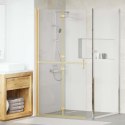 ŚCIANA PRYSZNICOWA TYPU WALK-IN INNY ZŁOTY I PRZEZROCZYSTY