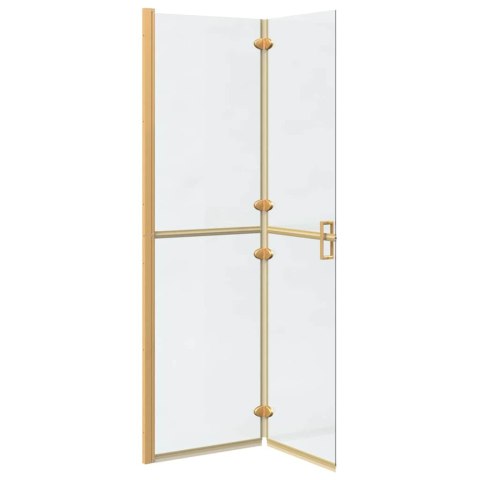 ŚCIANA PRYSZNICOWA TYPU WALK-IN INNY ZŁOTY I PRZEZROCZYSTY