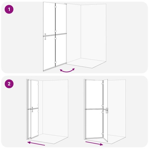 ŚCIANA PRYSZNICOWA TYPU WALK-IN INNY ZŁOTY I PRZEZROCZYSTY