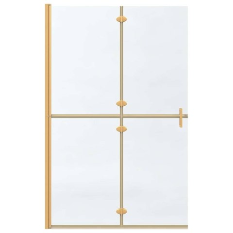 ŚCIANA PRYSZNICOWA TYPU WALK-IN INNY ZŁOTY I PRZEZROCZYSTY