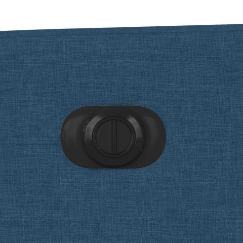 ELEKTRYCZNY ROZKŁADANY FOTEL NIEBIESKI TKANINA