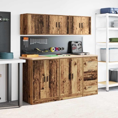 GARAŻOWA SZAFKA ŚCIENNA STARE DREWNO DREWNO KLEJONE