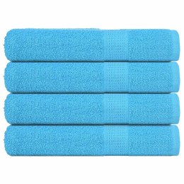 RĘCZNIKI 4 SZT. TURKUSOWE 100X200CM BAWEŁNA 100%