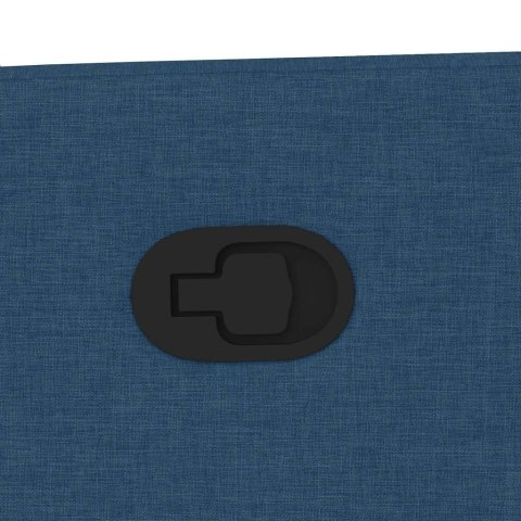 ROZKŁADANY FOTEL MASUJĄCY PODNOSZONY NIEBIESKI TKANINA