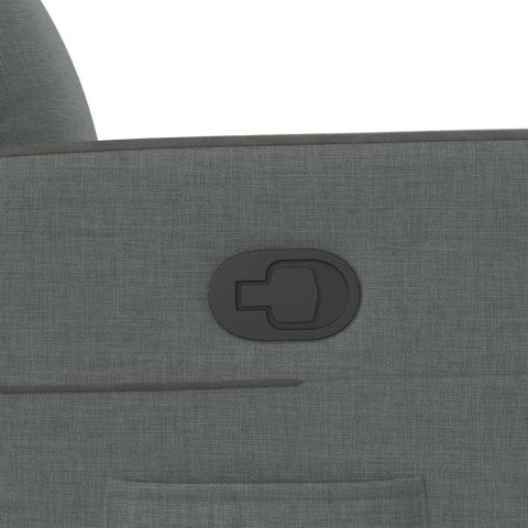 PODNOSZONY FOTEL ROZKŁADANY CIEMNOSZARY OBITY TKANINĄ