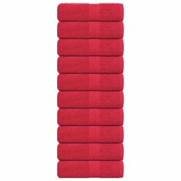 RĘCZNIKI DLA GOŚCI 10 SZT. CZERWONE 30X50CM BAWEŁNA 100%