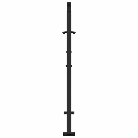 BRAMA OGRODOWA CZARNA 105X106CM STALOWY WZÓR PŁOMIENIA