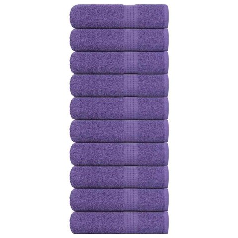 RĘCZNIKI PRYSZNICOWE 10 SZT. FIOLETOWE 360 GSM 100% BAWEŁNA