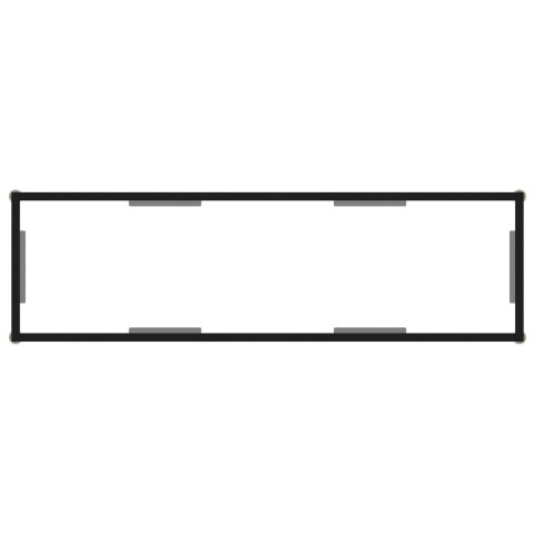 STOLIK KONSOLOWY PRZEZROCZYSTY 120X35X75CM SZKŁO HARTOWANE