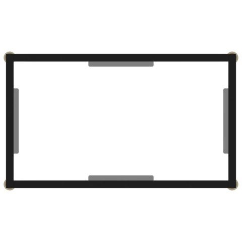 STOLIK KONSOLOWY PRZEZROCZYSTY 60X35X75CM SZKŁO HARTOWANE