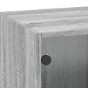 SZAFKA WISZĄCA SZKLANE DRZWI SZARY DĄB SONOMA 35X37X100CM