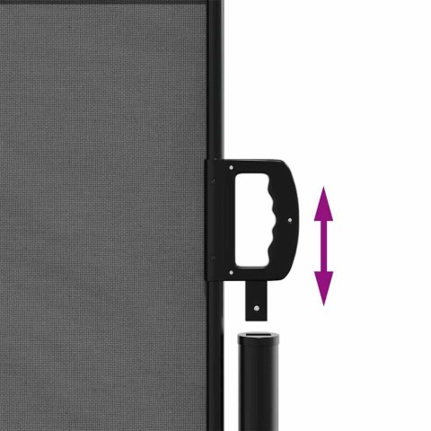 ZWIJANA MARKIZA BOCZNA OCHRONA PRZED SŁOŃCEM ANTRACYTOWA 120X500CM