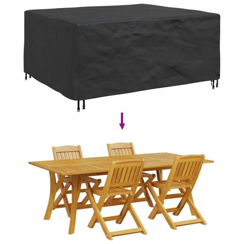 POKROWIEC NA MEBLE OGRODOWE CZARNY 200X150X85CM 600D