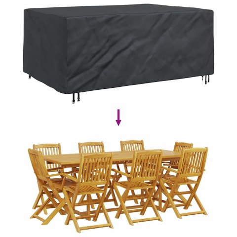 POKROWIEC NA MEBLE OGRODOWE CZARNY 210X130X70CM 420D