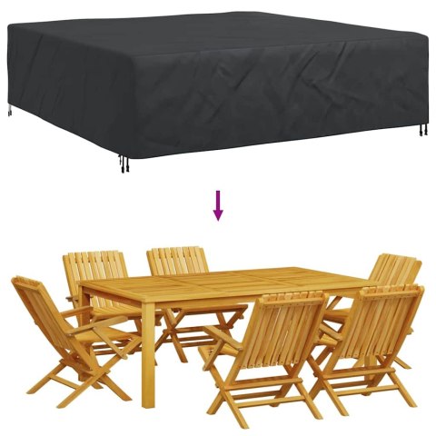 POKROWIEC NA MEBLE OGRODOWE CZARNY 260X260X90CM 420D