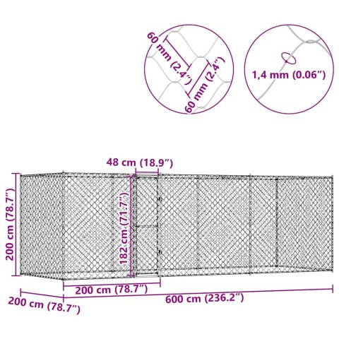 KLATKA DLA PSA STAL GALWANIZOWANA MOCNA I TRWALA OCHRONA 600X200X256