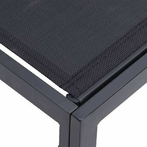 ZESTAW SOF NA OGRÓD Z PODUSZKĄ 11 PCS CZARNY ALUMINIUM