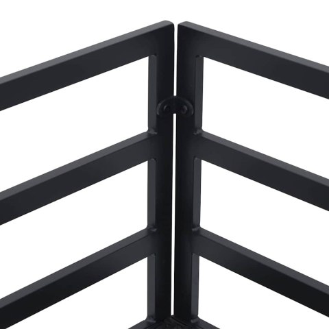 ZESTAW SOF NA OGRÓD Z PODUSZKĄ 11 PCS CZARNY ALUMINIUM