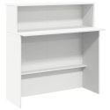 BIURKO RECEPCYJNE PROFESJONALNE DO FIRMY I GABINETU REPREZENTACYJNE BIAŁE 100X50X103,5CM