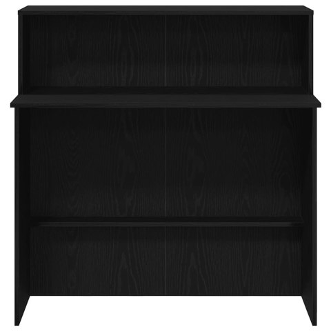 BIURKO RECEPCYJNE PROFESJONALNE DO FIRMY I GABINETU REPREZENTACYJNE CZARNE 100X50X103,5CM