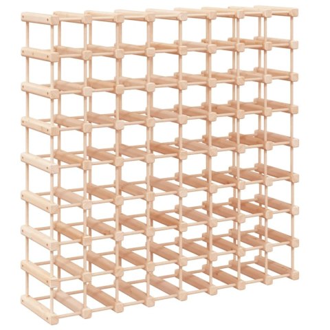 STOJAK NA 72 BUTELKI WINA 90,5X23X90,5CM LITE DREWNO SOSNOWE