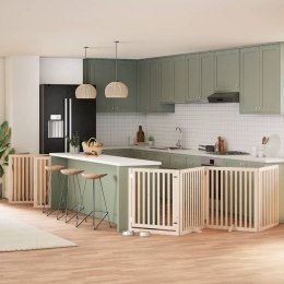 SKŁADANA BRAMKA DLA PSA Z DRZWIAMI 10 PANELI 800CM