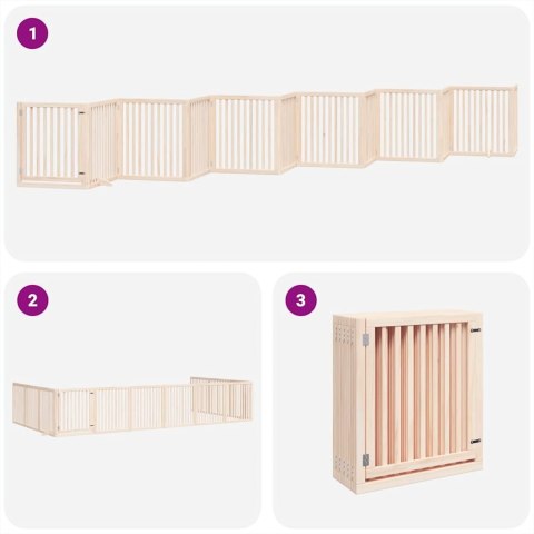 SKŁADANA BRAMKA DLA PSA Z DRZWIAMI 12 PANELI 960CM