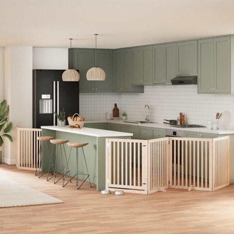 SKŁADANA BRAMKA DLA PSA Z DRZWIAMI 8 PANELI 640CM