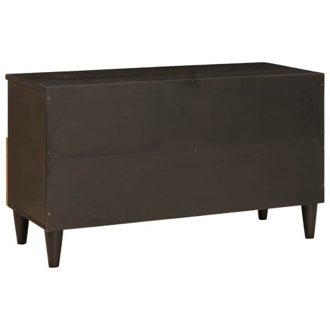 SZAFKA POD TELEWIZOR Z SZUFLADĄ CZARNY I ZŁOTO 80X 33X 46CM