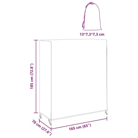 POKROWIEC NA MEBLE OGRODOWE 165X70X185CM