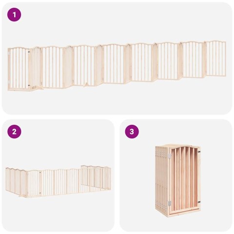 SKŁADANA BRAMKA DLA PSA Z DRZWIAMI 15 PANELI 750CM