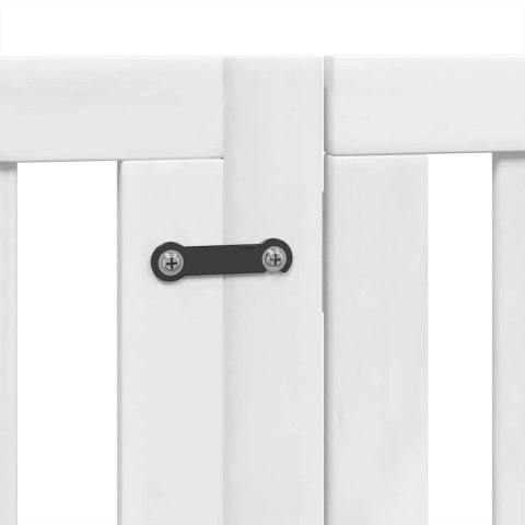 SKŁADANA BRAMKA DLA PSA Z DRZWIAMI 15 PANELI BIAŁA 750CM