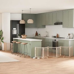 SKŁADANA BRAMKA DLA PSA Z DRZWIAMI 9 PANELI 450CM