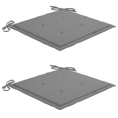 FOTEL BUJANY Z SZARĄ PODUSZKĄ DREWNO TEKOWE