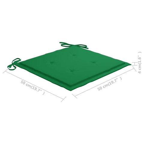 FOTEL BUJANY Z ZIELONĄ PODUSZKĄ DREWNO TEKOWE