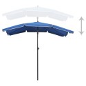 PARASOL OGRODOWY NA SŁUPKU 200X130 CM LAZUROWY