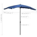 PARASOL OGRODOWY NA SŁUPKU 200X130 CM LAZUROWY