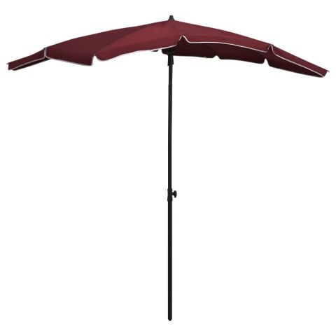 PARASOL OGRODOWY NA SŁUPKU 200X130CM BORDOWY