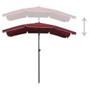 PARASOL OGRODOWY NA SŁUPKU 200X130CM BORDOWY