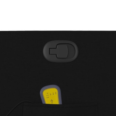 FOTEL MASUJĄCY Z FUNKCJĄ ROZKŁADANIA CZARNY MATERIAŁOWY