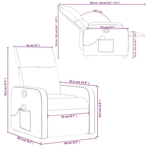 FOTEL MASUJĄCY Z FUNKCJĄ ROZKŁADANIA CZARNY MATERIAŁOWY