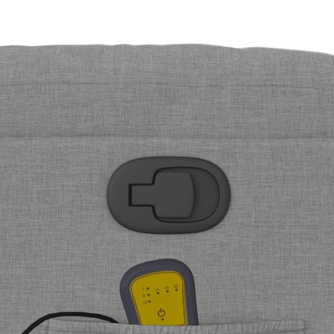 FOTEL MASUJĄCY Z FUNKCJĄ ROZKŁADANIA JASNOSZARY MATERIAŁ