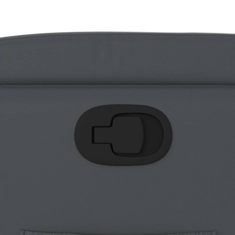 FOTEL ROZKŁADANY SZARY ZE SZTUCZNEJ SKÓRY